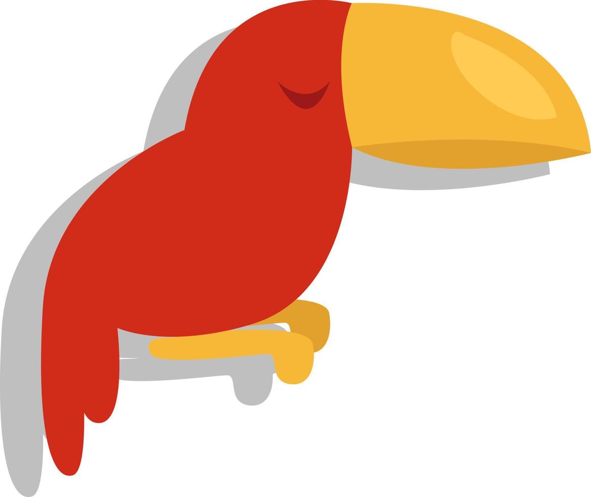 African parrot, illustration, vector, on a white background. vector