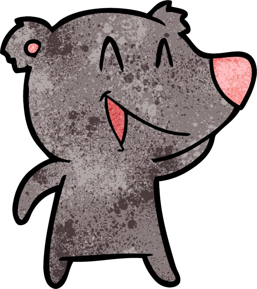 personaje de oso vectorial en estilo de dibujos animados vector