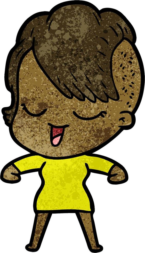 Vector woman character in cartoon style