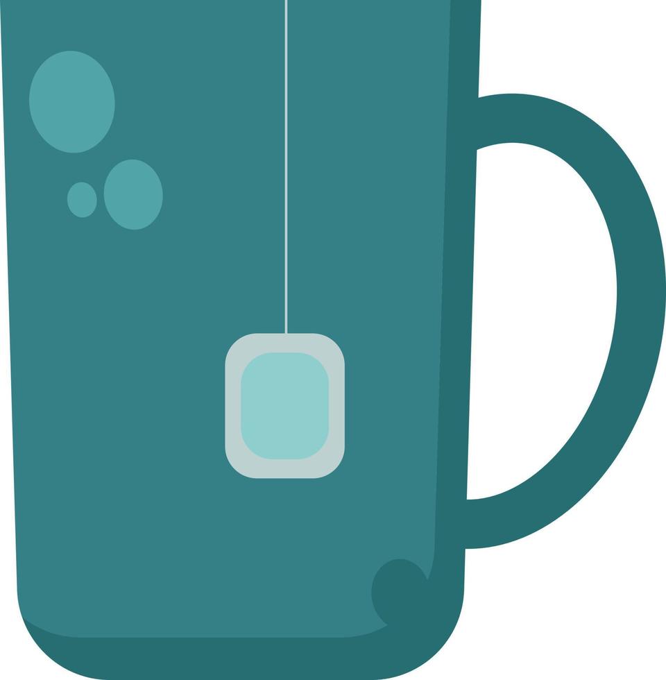 taza de té, ilustración, vector sobre fondo blanco.