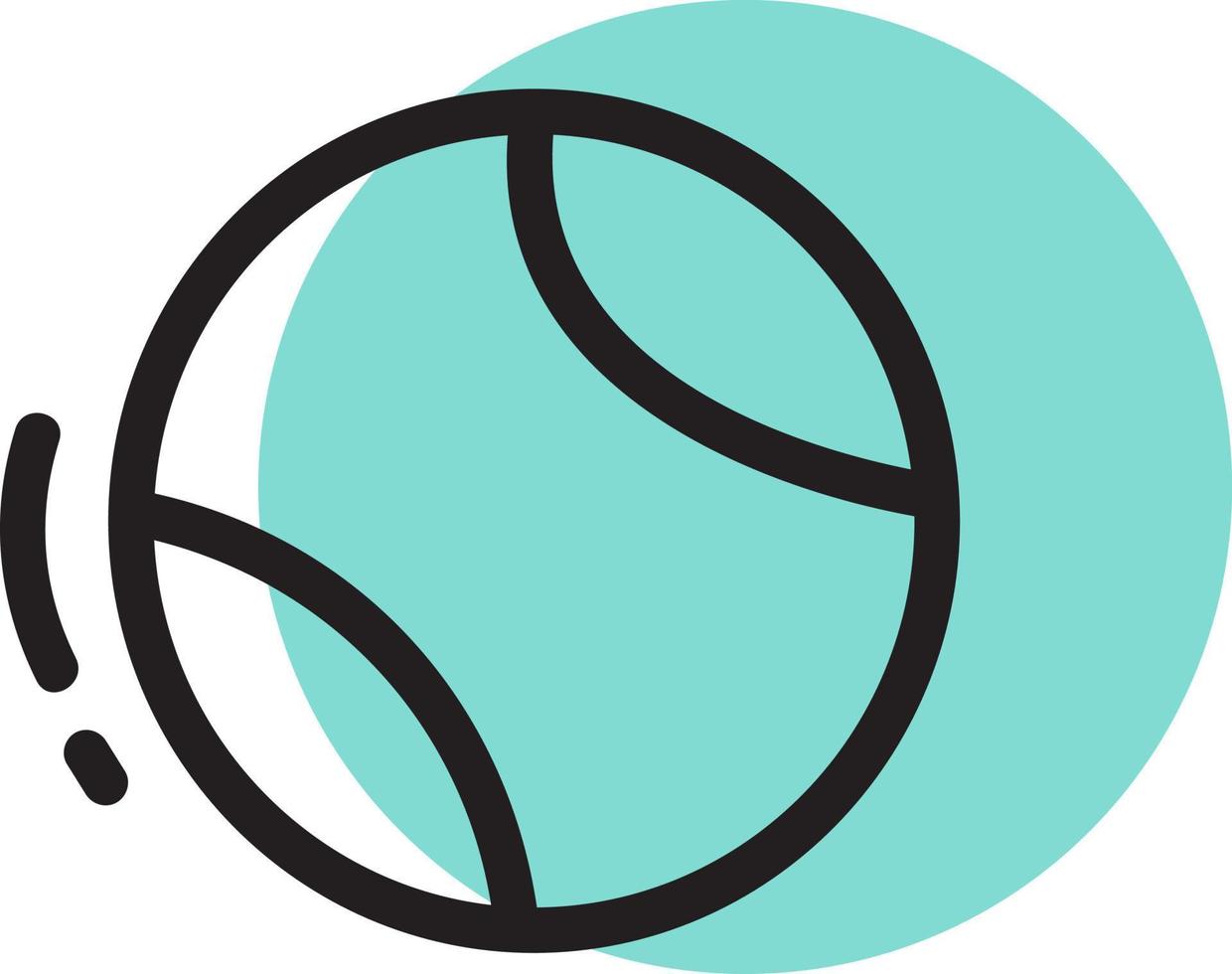 pelota de tenis, ilustración, vector sobre fondo blanco.