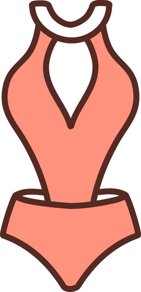 Girl swimsuit, illustration, vector on a white background.