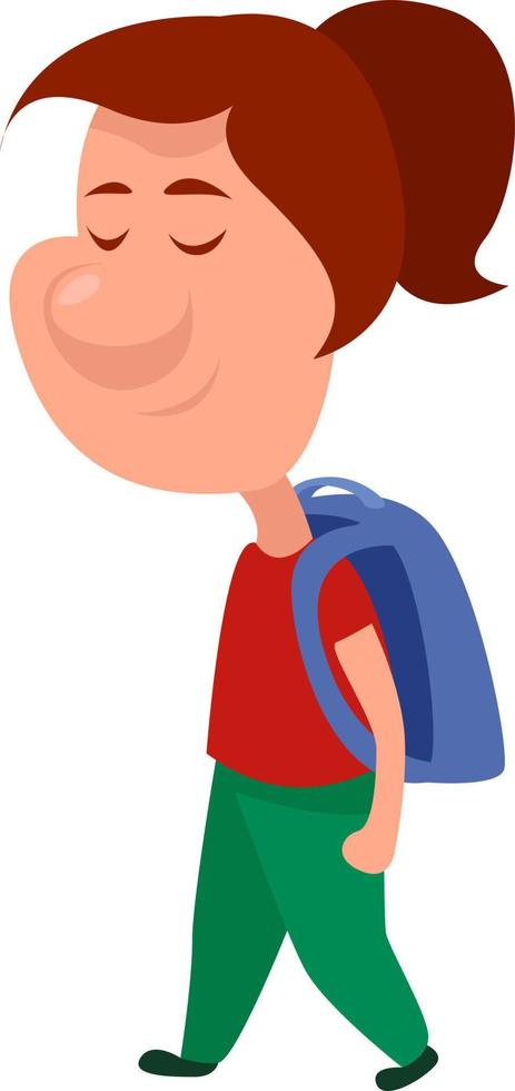 Schoolboy , illustration, vector on white background