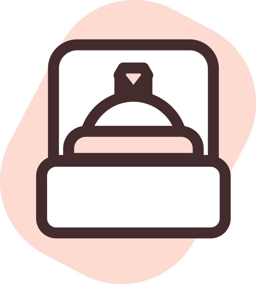 Proposal ring, illustration, vector on a white background.