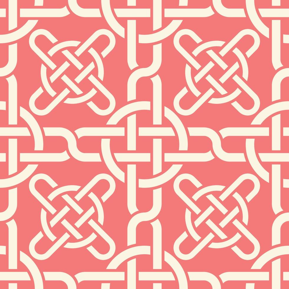 Red Celtic Knots Seamless Pattern vector