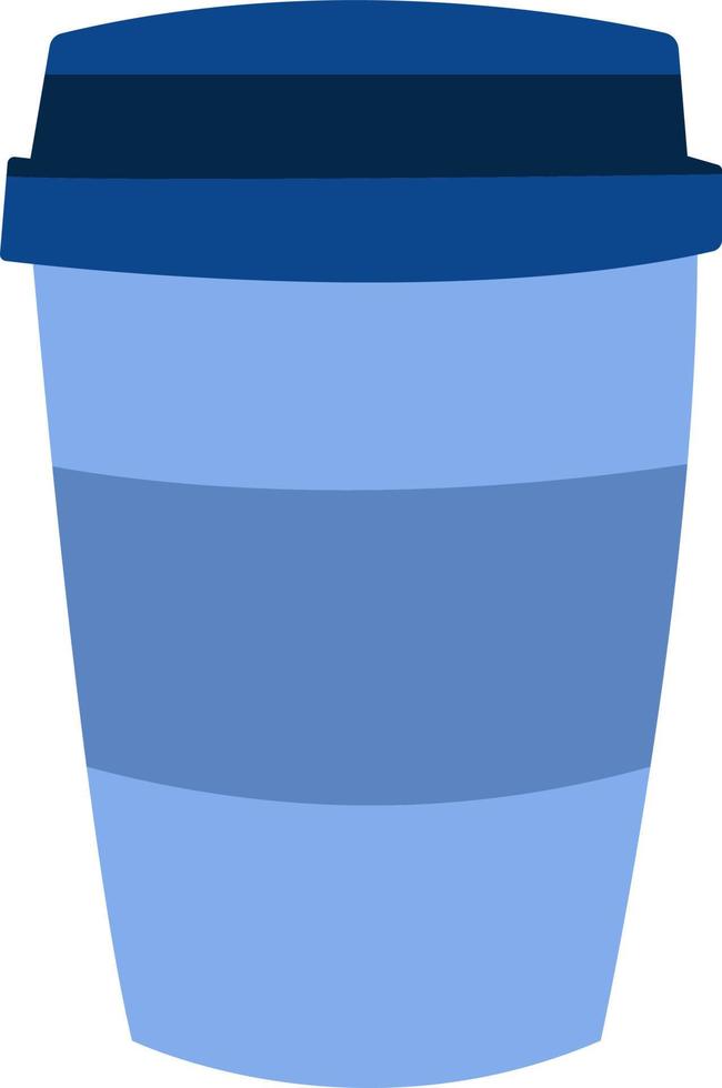 Takeaway cup for coffee, illustration, vector on white background.