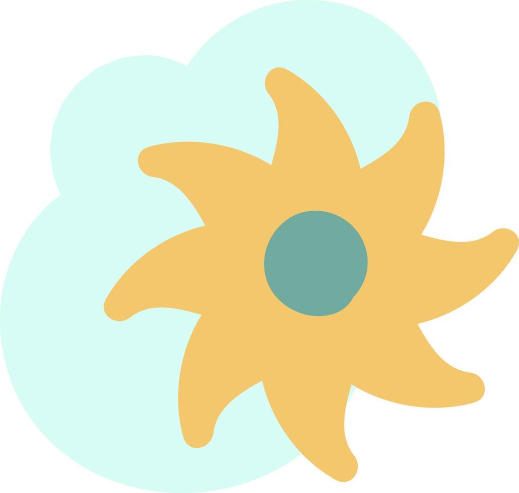 flor de susan de ojos negros, ilustración de icono, vector sobre fondo blanco