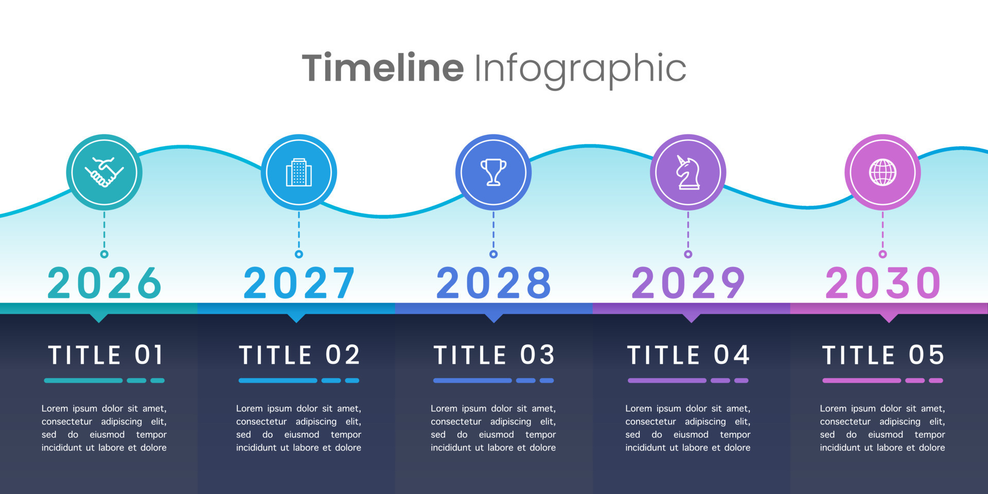 Infographic timeline of company history with growth wave to success ...