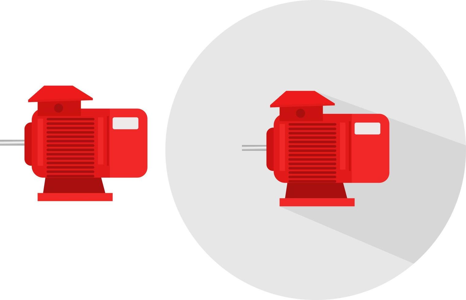 Induction motor ,illustration, vector on white background.