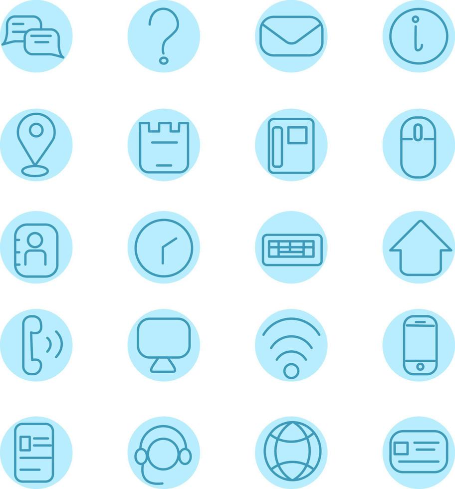 Contact connection, illustration, vector on a white background.