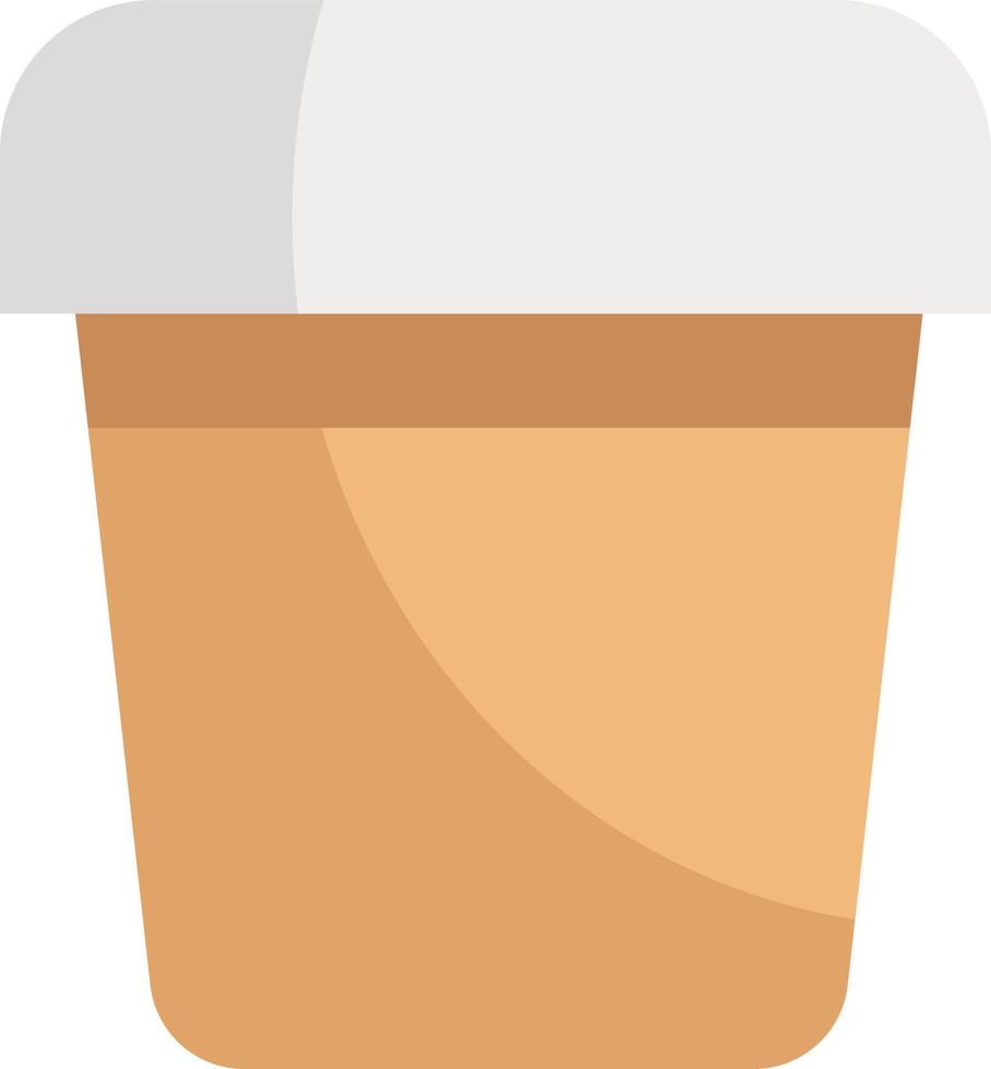 Hot chocolate in cup to go, icon illustration, vector on white background