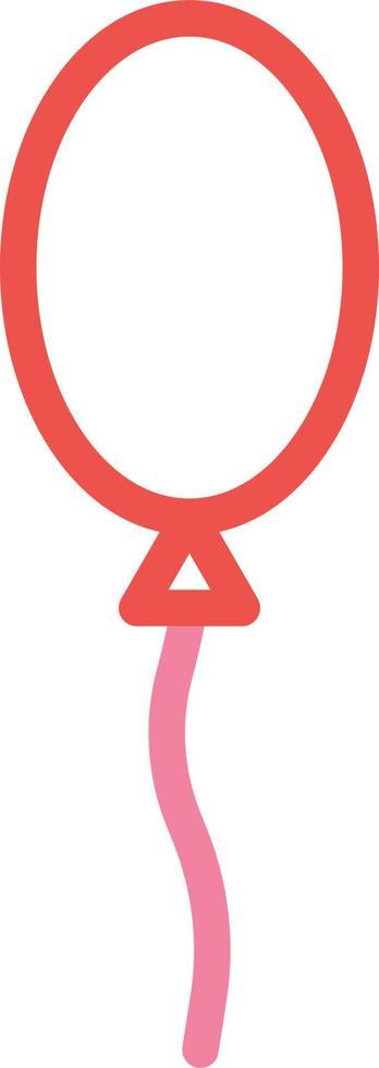 Red balloon, illustration, vector on a white background.