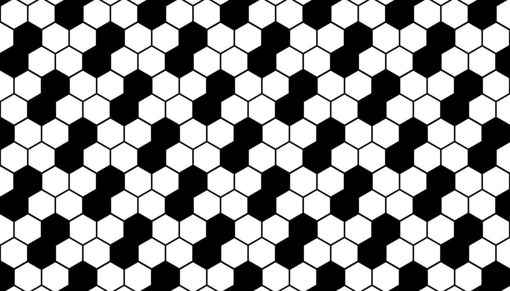 Abstract Hexagonal Pattern Black and White Bee Background vector