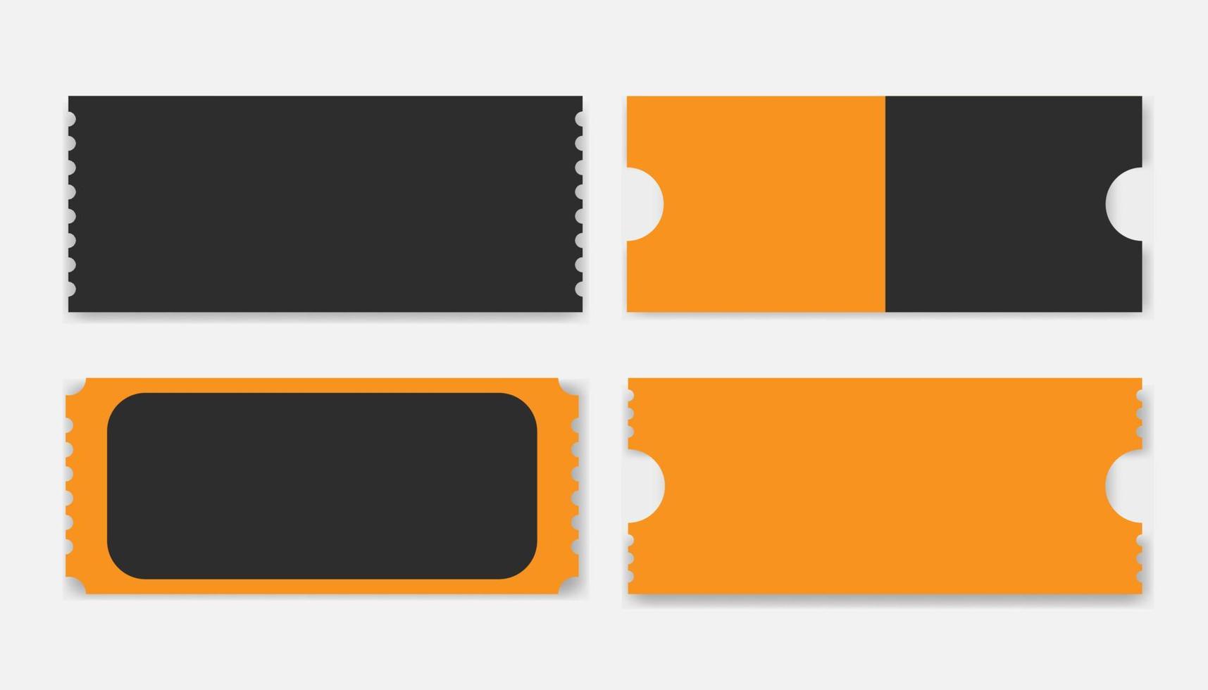 Ticket template vector illustration in flat style blank space for concert and festival event movie theater coupon big sale and super sale coupon discount