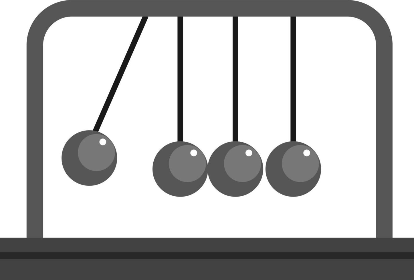 Physics balls, illustration, vector on white background.