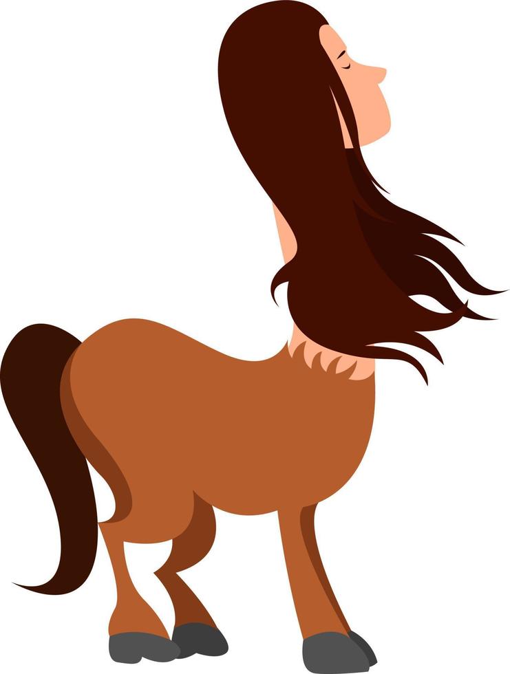 Female centaur, illustration, vector on white background