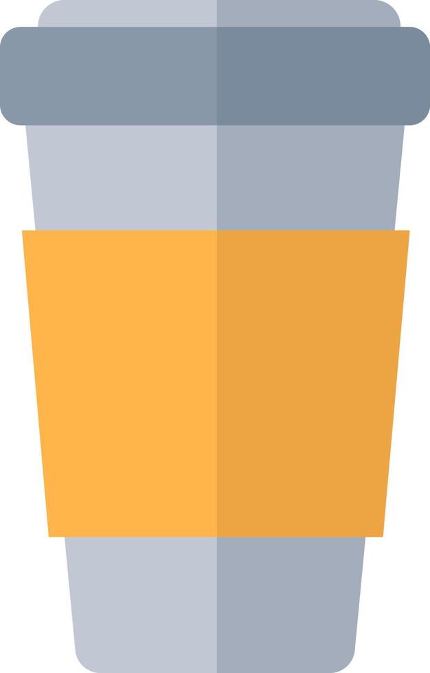 Coffee to go, illustration, vector on white background.