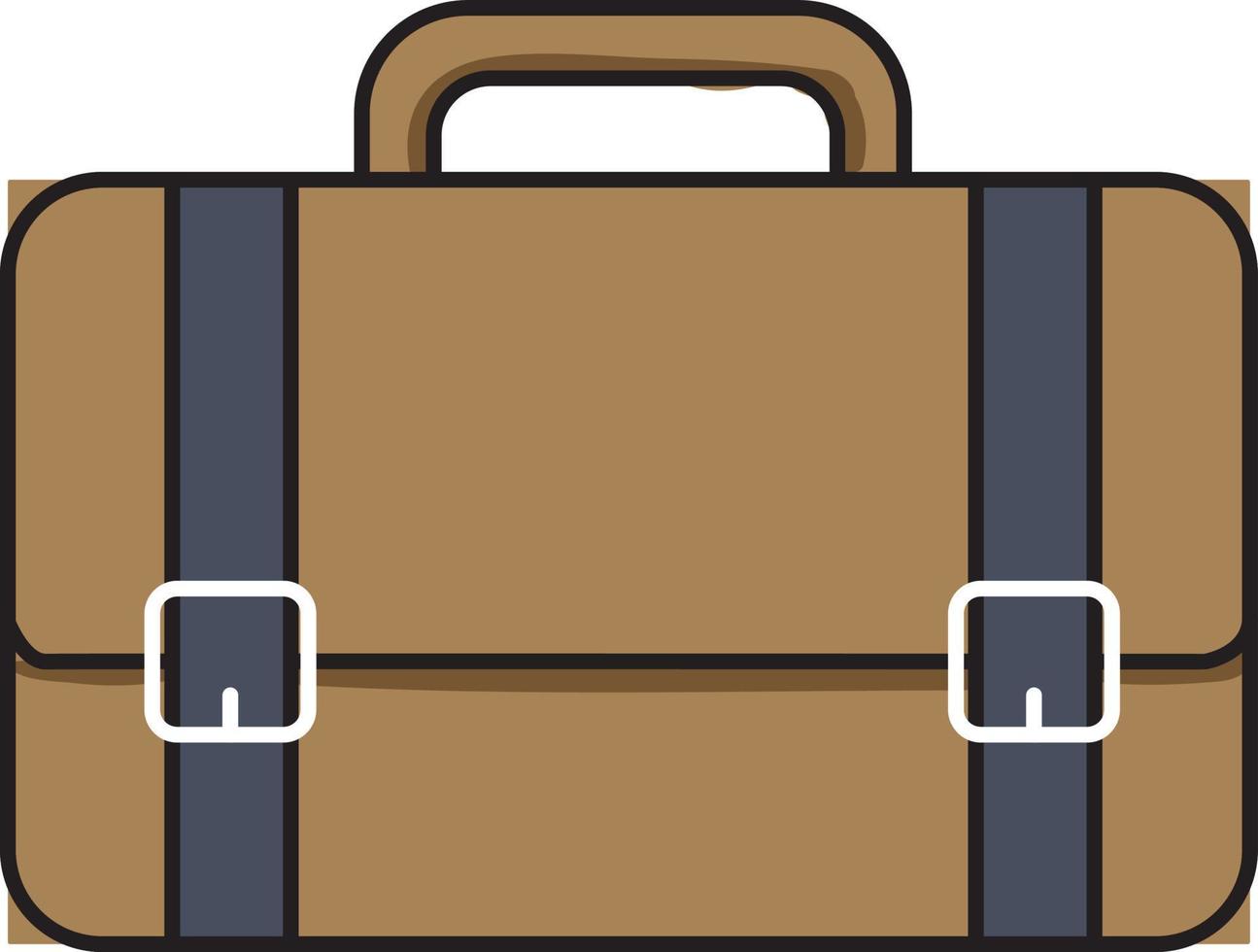 Brown bag, illustration, vector on white background.