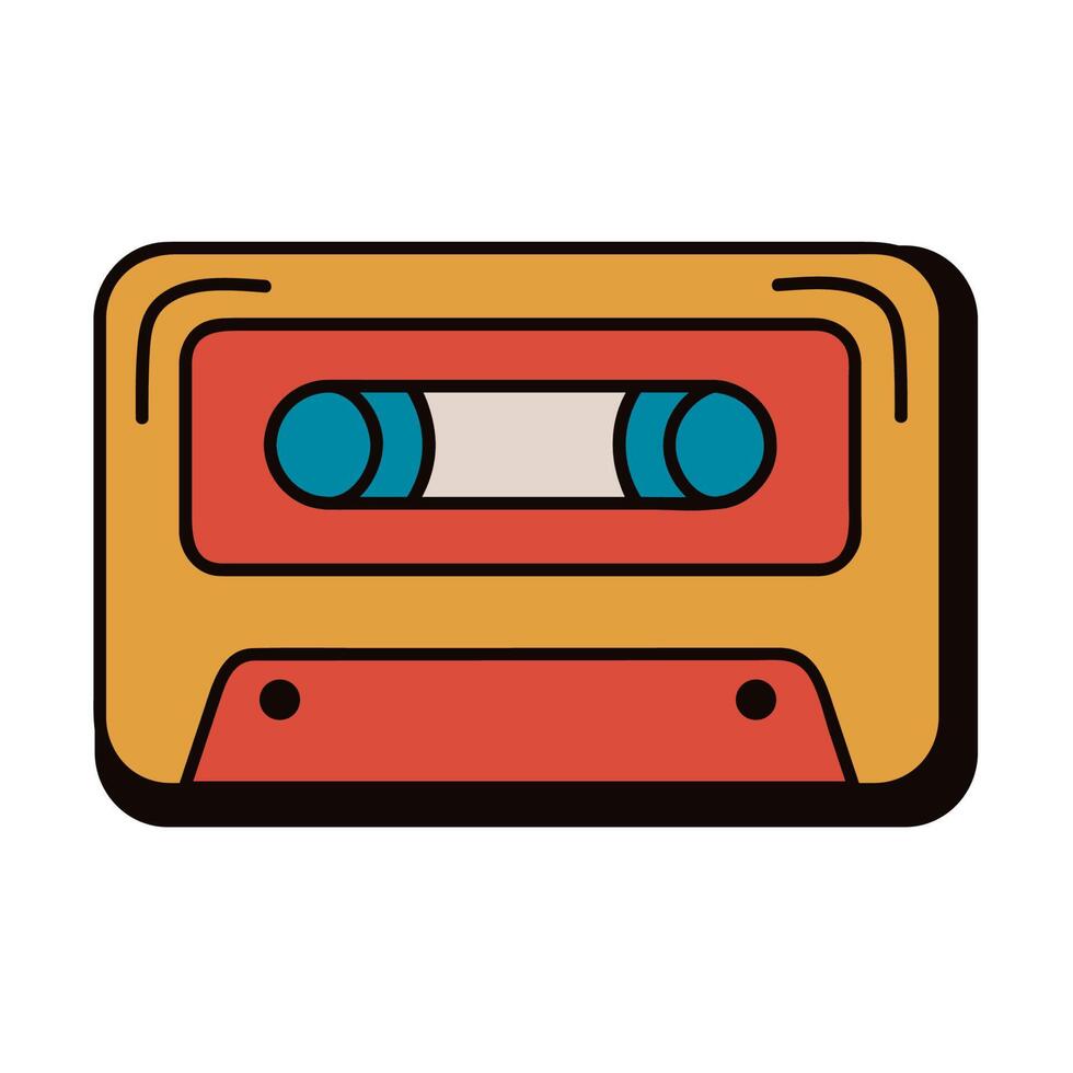 cassette retro style vector