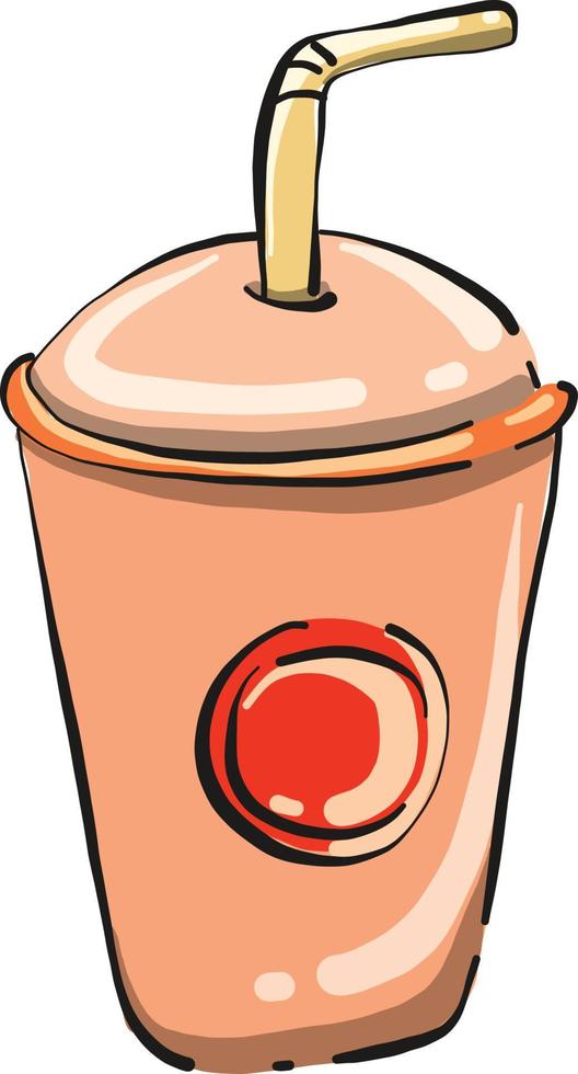 Fresh drink, illustration, vector on white background.