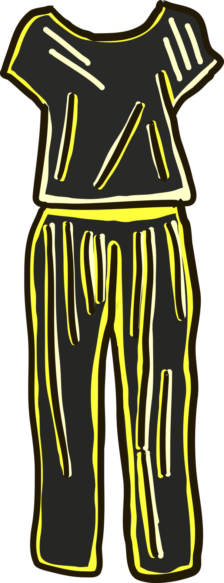 Flat jumpsuit, illustration, vector on white background. 13815027