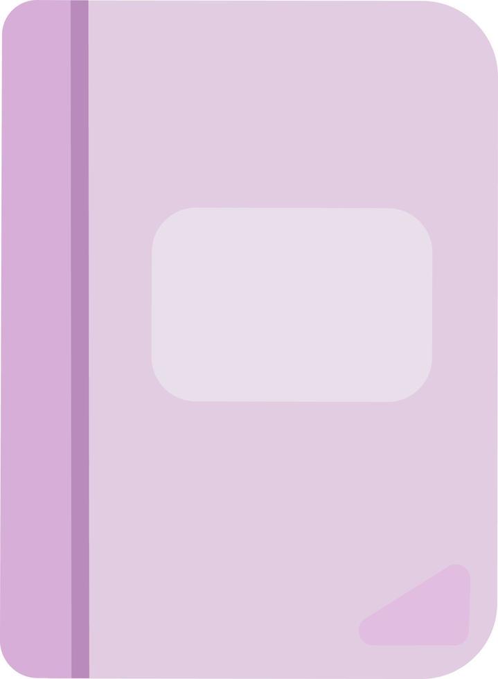 Pink notebook, illustration, vector on white background.