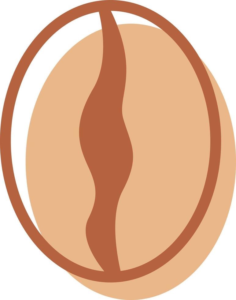 Coffee bean, illustration, vector on white background.