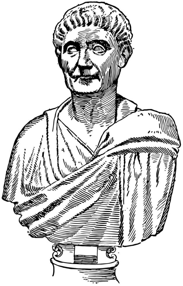 Diocletian, vintage illustration vector