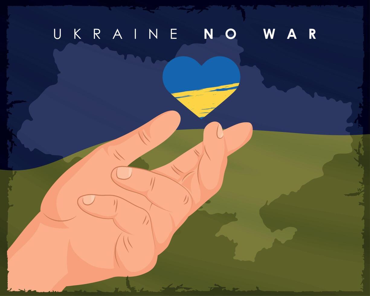 ukraine no war card vector