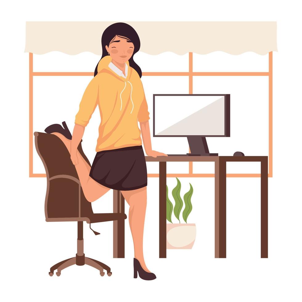 businesswoman in office vector