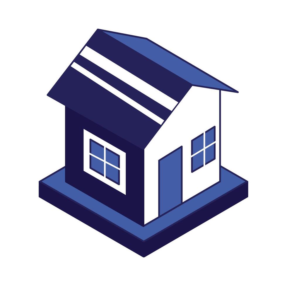 house facade isometric vector