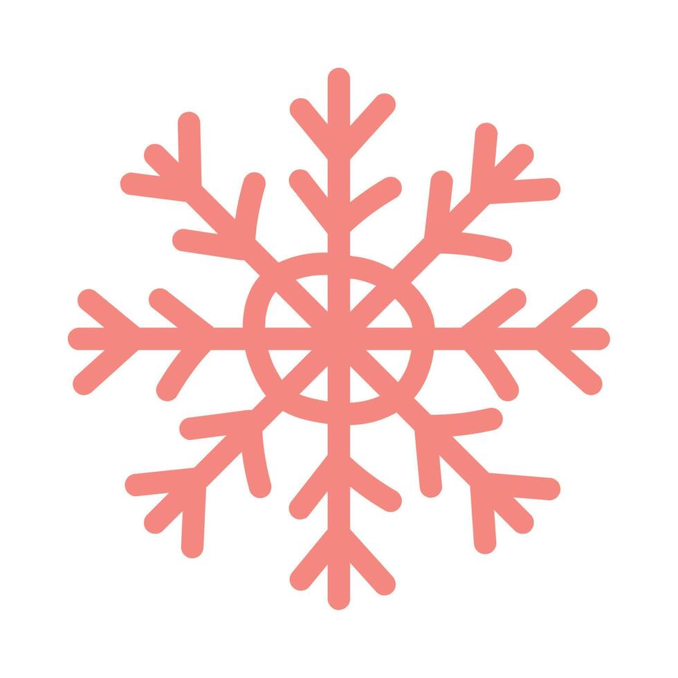 christmas red snowflake vector