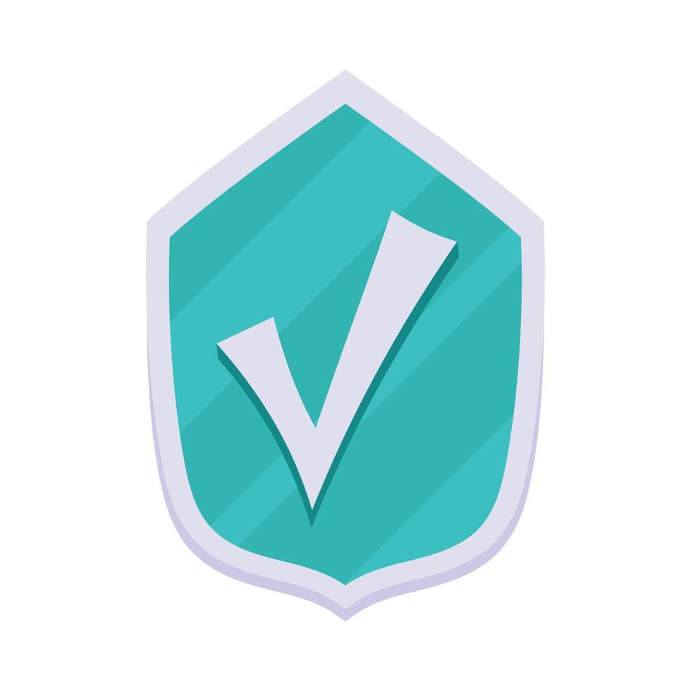 security shield with check symbol vector