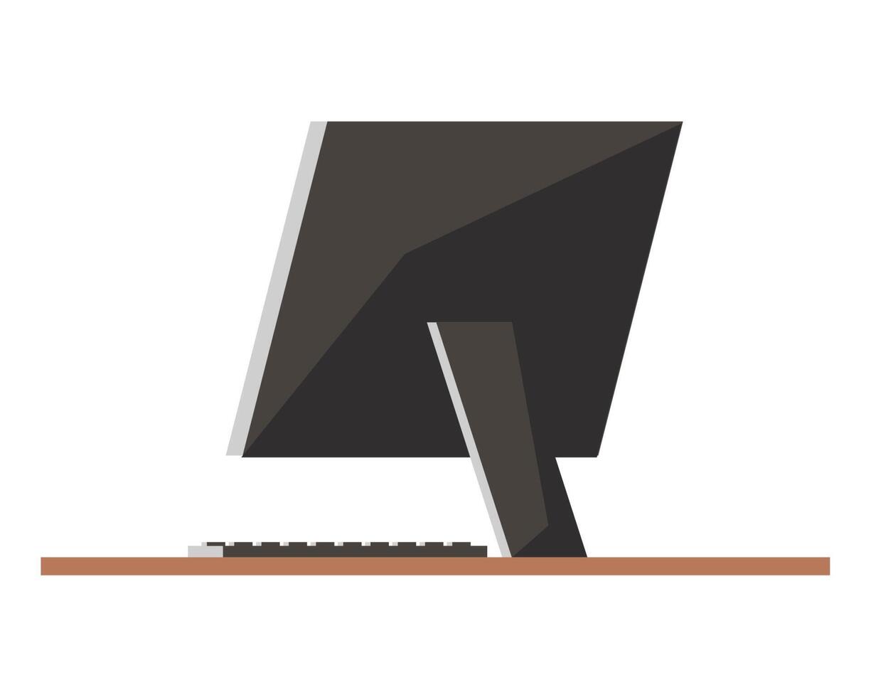 desktop computer tech vector
