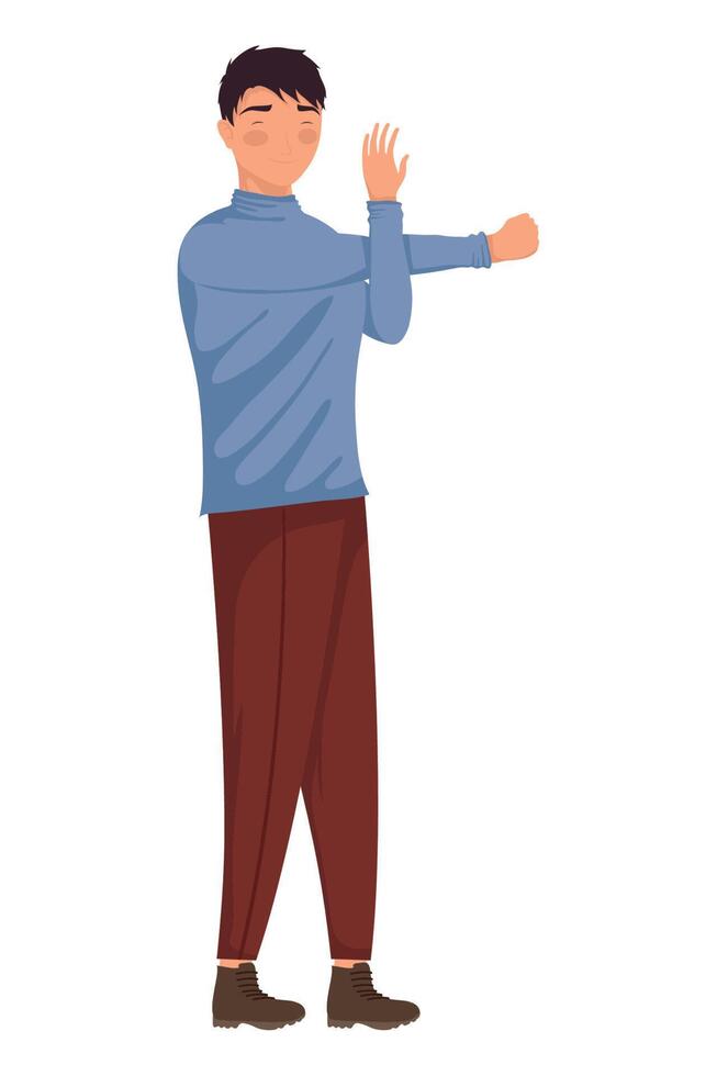 male worker in active break vector