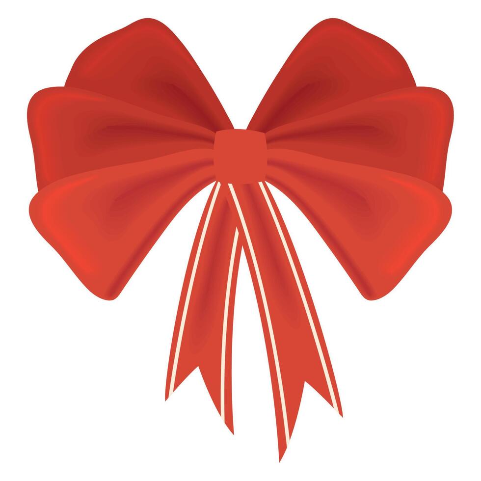 red ribbon bow vector