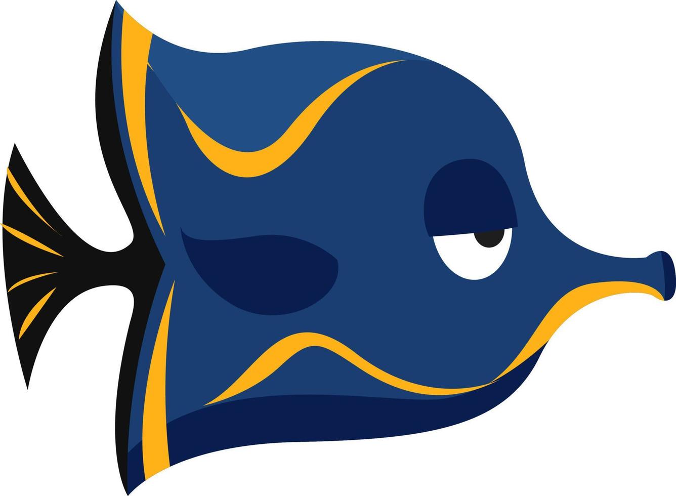 Blue fish ,illustration,vector on white background vector