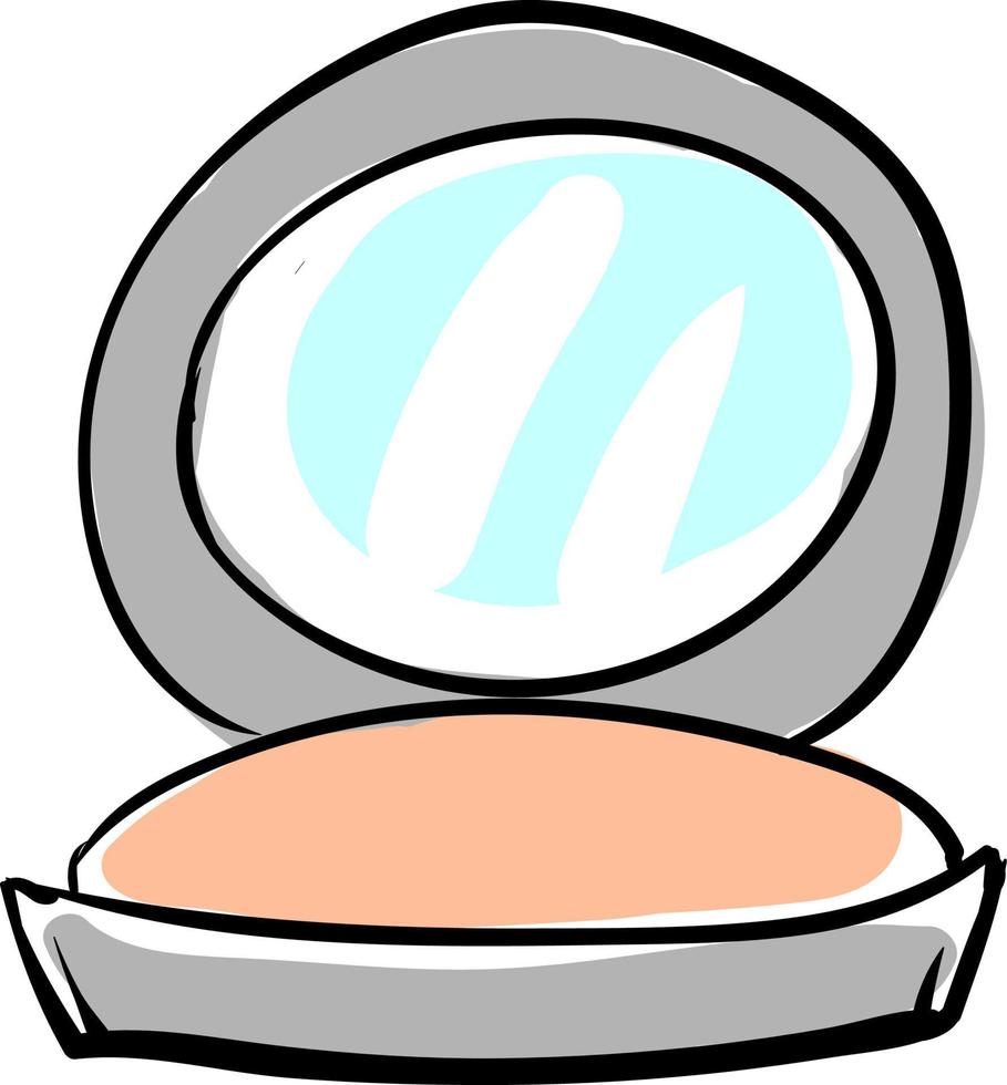 Face make up, illustration, vector on white background.
