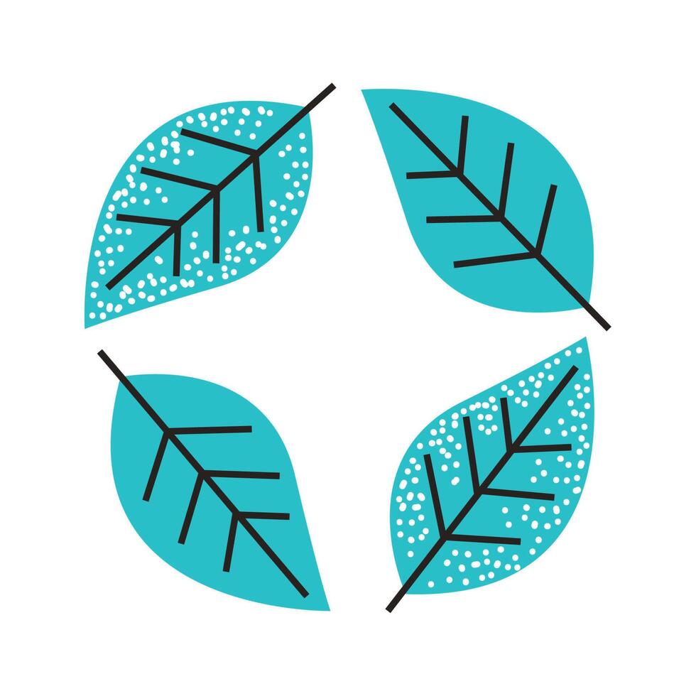 ecology leafs green around vector