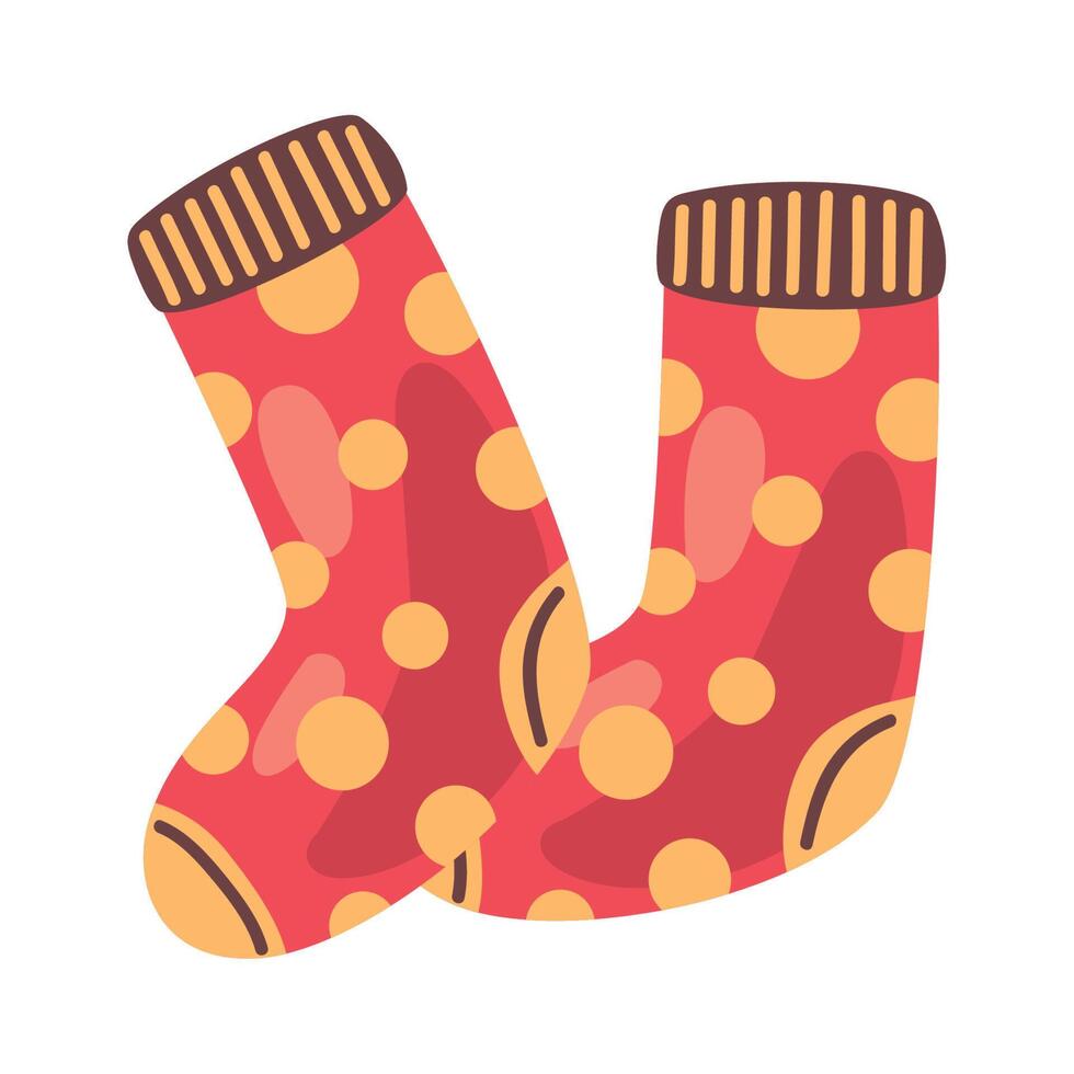 red socks underwear clothes vector