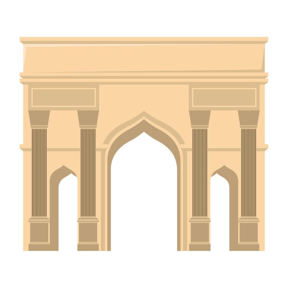 Arch of Triumph famous landmark vector