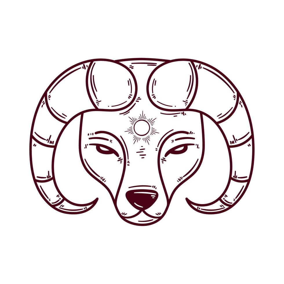 aries zodiac sign vector