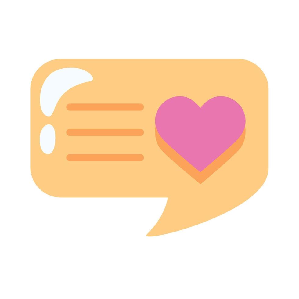 speech bubble with heart vector