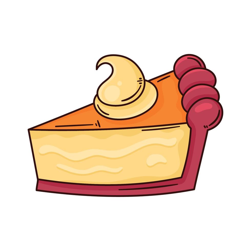 thanksgiving sweet pie portion vector