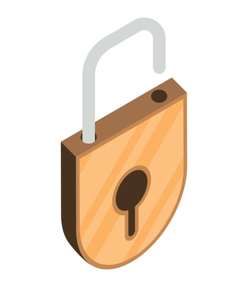 safe secure padlock vector