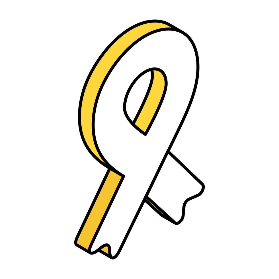 A beautiful design icon of awareness ribbon vector