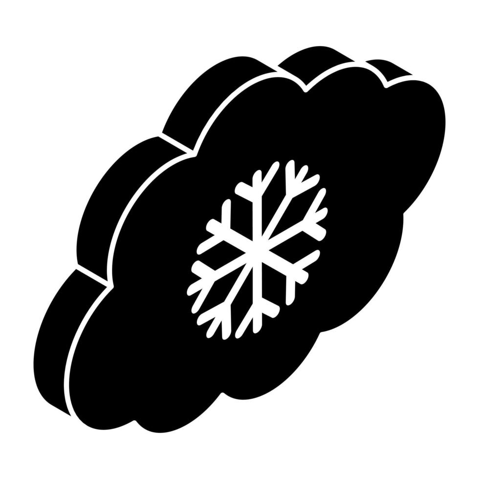 Modern design icon of snowfall vector