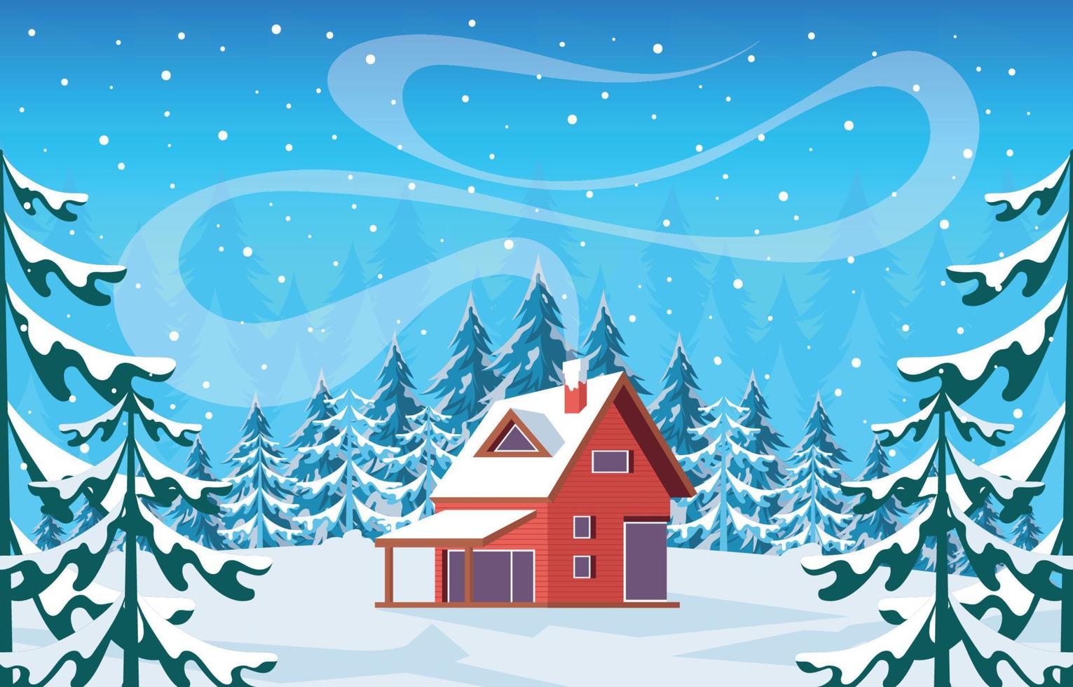 Winter Scenery Background vector