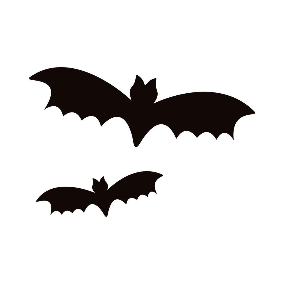 halloween bats flying vector