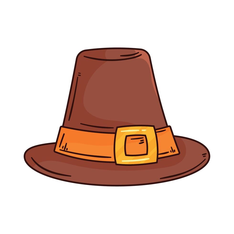 pilgrim hat thanksgiving accessory vector